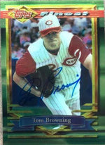 Tom Browning Signed 1994 Topps Finest Baseball Card - Cincinnati Reds