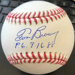 Tom Browning Signed Rawlings Official Major League Baseball w/ PG 9-16-88 Insc