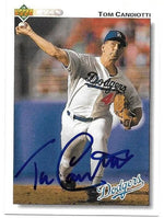 Tom Candiotti Signed 1992 Upper Deck Baseball Card - Los Angeles Dodgers