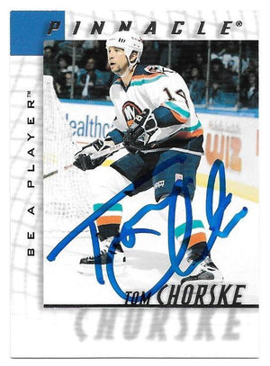 Tom Chorske Signed 1998-99 Pinnacle Hockey Card - New York Islanders - PastPros