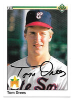 Tom Drees Signed 1990 Upper Deck Baseball Card - Chicago White Sox - PastPros