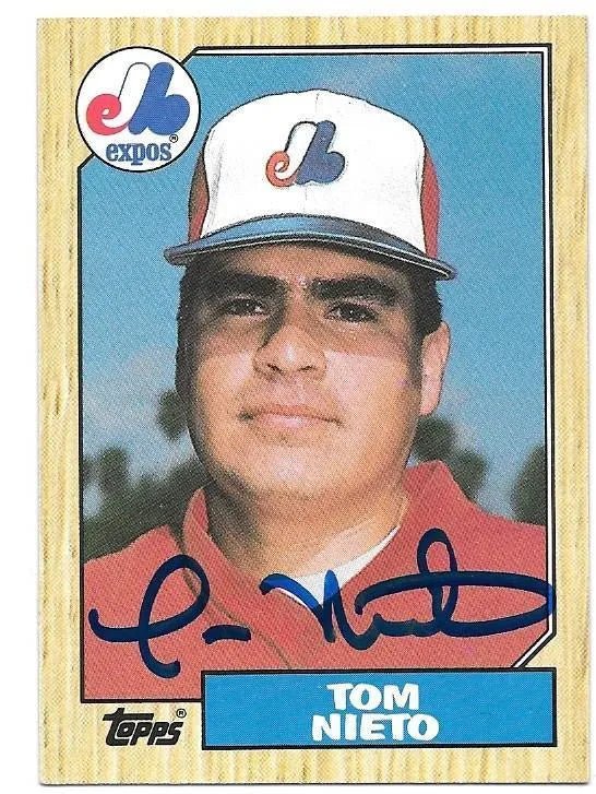 Tom Nieto Signed 1987 Topps Baseball Card - Montreal Expos