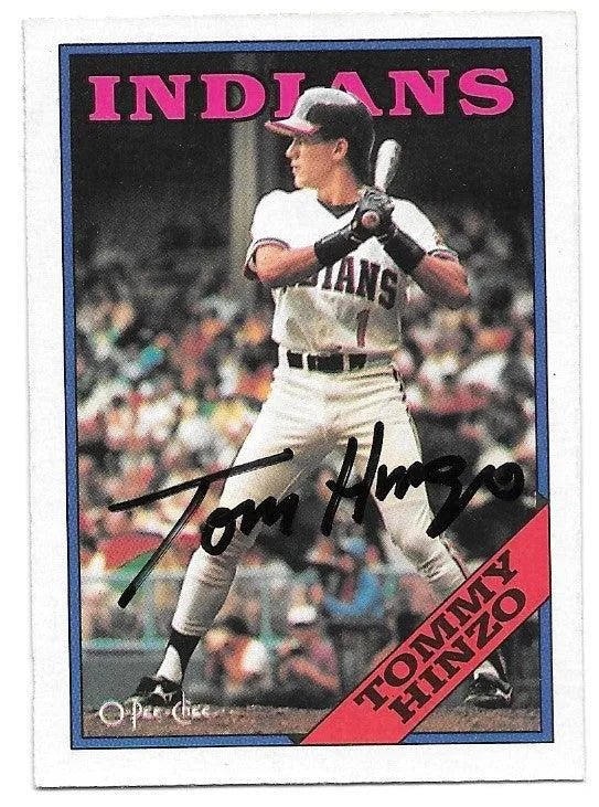 Tommy Hinzo Signed 1988 O-Pee-Chee Baseball Card - Cleveland Indians