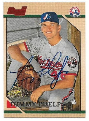 Tommy Phelps Signed 1996 Bowman Baseball Card - Montreal Expos