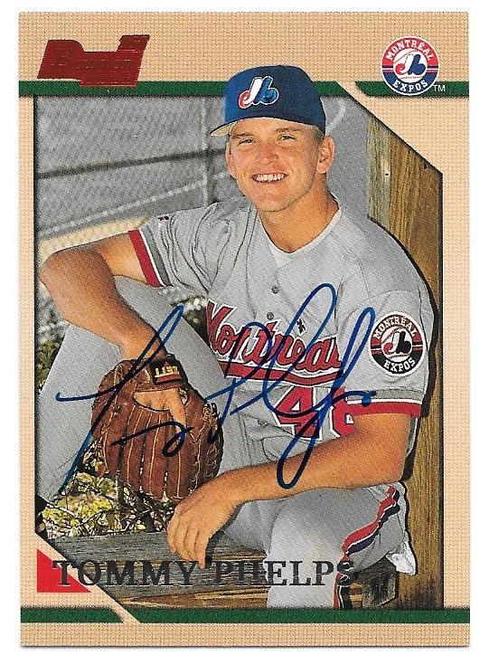 Tommy Phelps Signed 1996 Bowman Baseball Card - Montreal Expos - PastPros