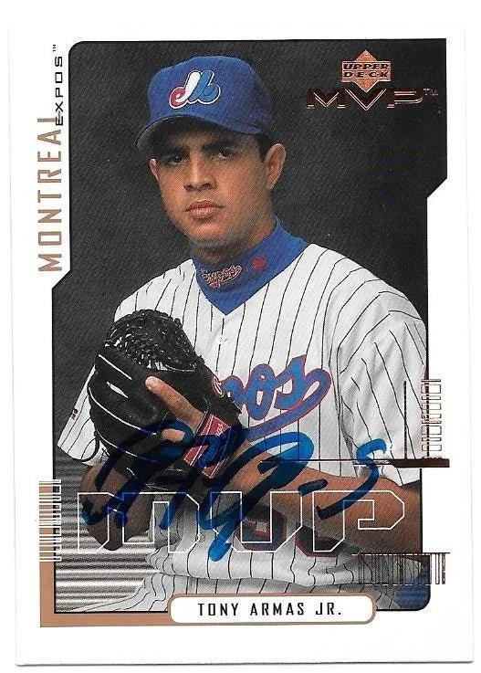 Tony Armas Jr Signed 2000 Upper Deck MVP Baseball Card - Montreal Expos