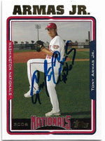 Tony Armas Jr Signed 2005 Topps Baseball Card - Washington Nationals
