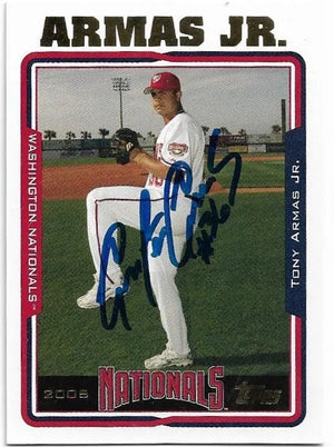 Tony Armas Jr Signed 2005 Topps Baseball Card - Washington Nationals