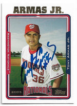 Tony Armas Jr Signed 2005 Topps Baseball Card - Washington Nationals - PastPros