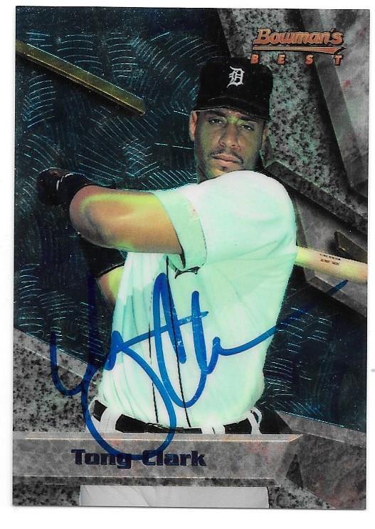 Tony Clark Signed 1994 Bowman's Best Baseball Card - Detroit Tigers - PastPros
