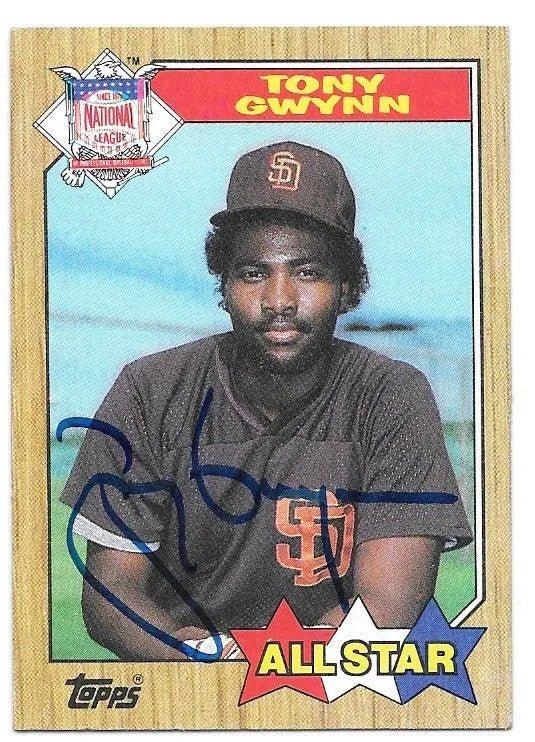 Tony Gwynn Signed 1987 Topps All-Star Baseball Card - San Diego Padres