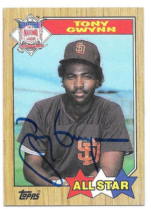 Tony Gwynn Signed 1987 Topps All-Star Baseball Card - San Diego Padres - PastPros