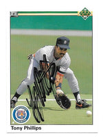 Tony Phillips Signed 1990 Upper Deck Baseball Card - Detroit Tigers - PastPros