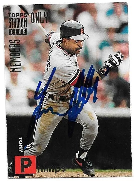 Tony Phillips Signed 1994 Topps Stadium Club Members Only Baseball Card - Detroit Tigers