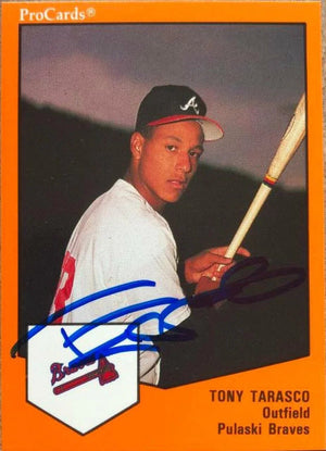Tony Tarasco Signed 1989 Pro Cards Minor League Team Sets Baseball Card
