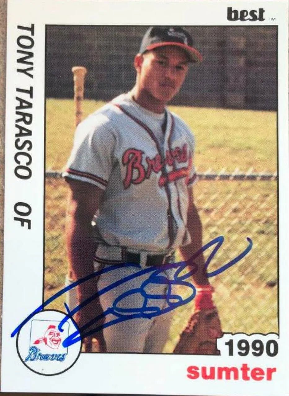 Tony Tarasco Signed 1990 Best Sumter Braves Baseball Card