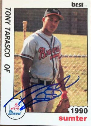 Tony Tarasco Signed 1990 Best Sumter Braves Baseball Card - PastPros