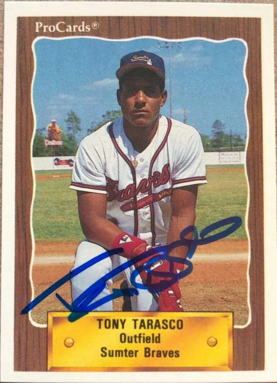 Tony Tarasco Signed 1990 Pro Cards Baseball Card
