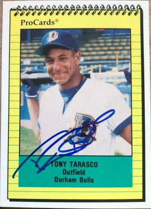 Tony Tarasco Signed 1991 Pro Cards Baseball Card - Atlanta Braves