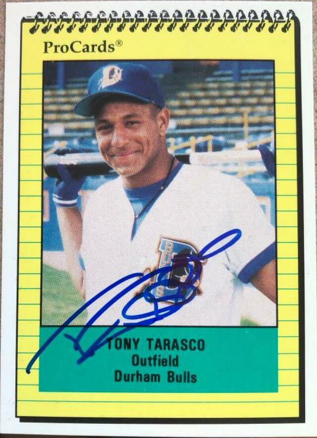 Tony Tarasco Signed 1991 Pro Cards Baseball Card - Atlanta Braves - PastPros