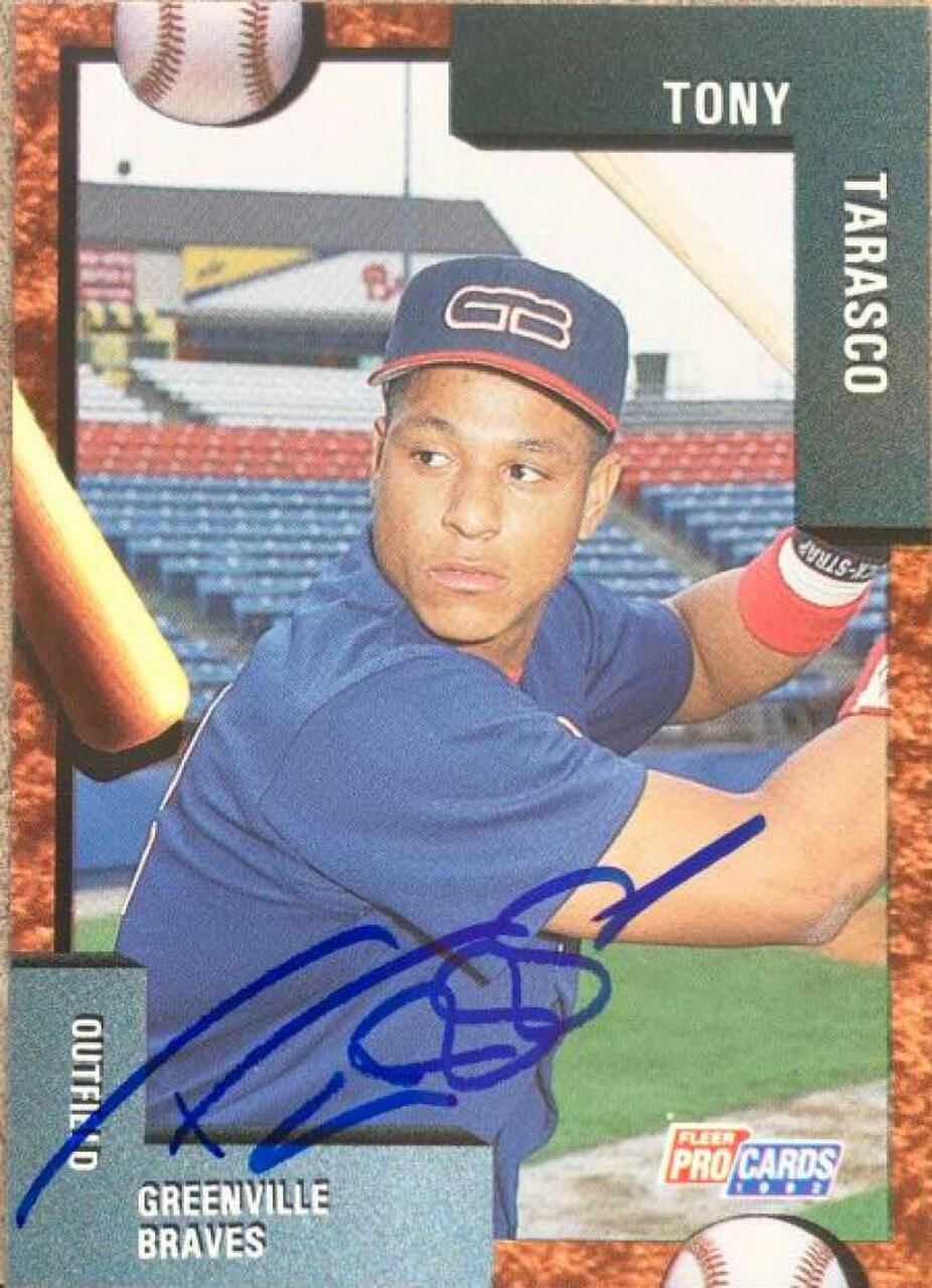 Tony Tarasco Signed 1992 Fleer/Pro Cards Baseball Card - PastPros