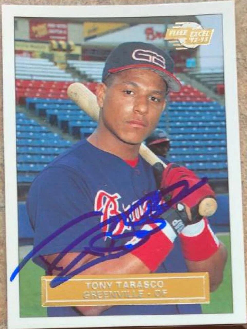Tony Tarasco Signed 1992/93 Fleer Excel Baseball Card - Atlanta Braves
