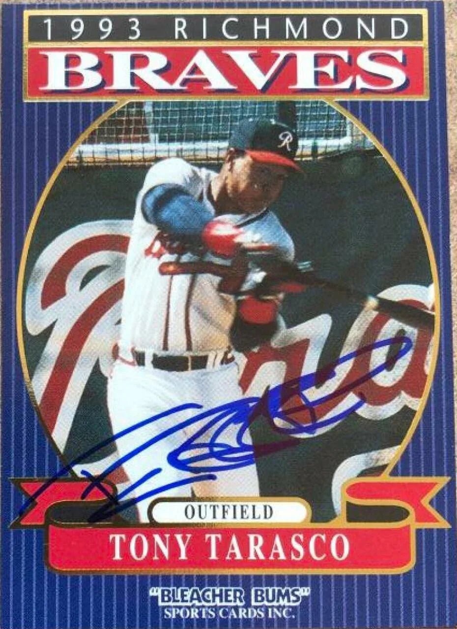 Tony Tarasco Signed 1993 Bleacher Bums Baseball Card - Atlanta Braves