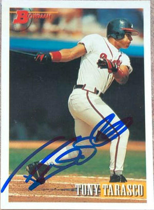 Tony Tarasco Signed 1993 Bowman Baseball Card - Atlanta Braves - PastPros