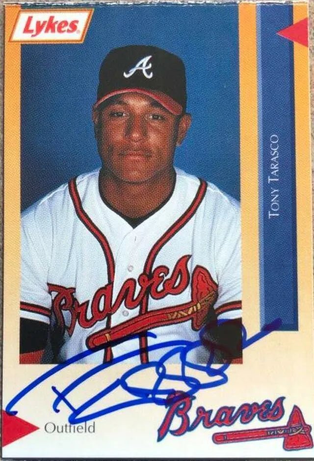 Tony Tarasco Signed 1993 Lykes Baseball Card - Atlanta Braves