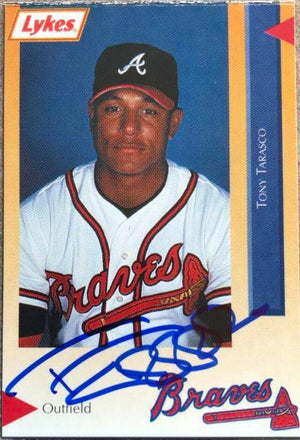 Tony Tarasco Signed 1993 Lykes Baseball Card - Atlanta Braves - PastPros