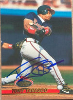 Tony Tarasco Signed 1993 Topps Stadium Baseball Card - Atlanta Braves - PastPros