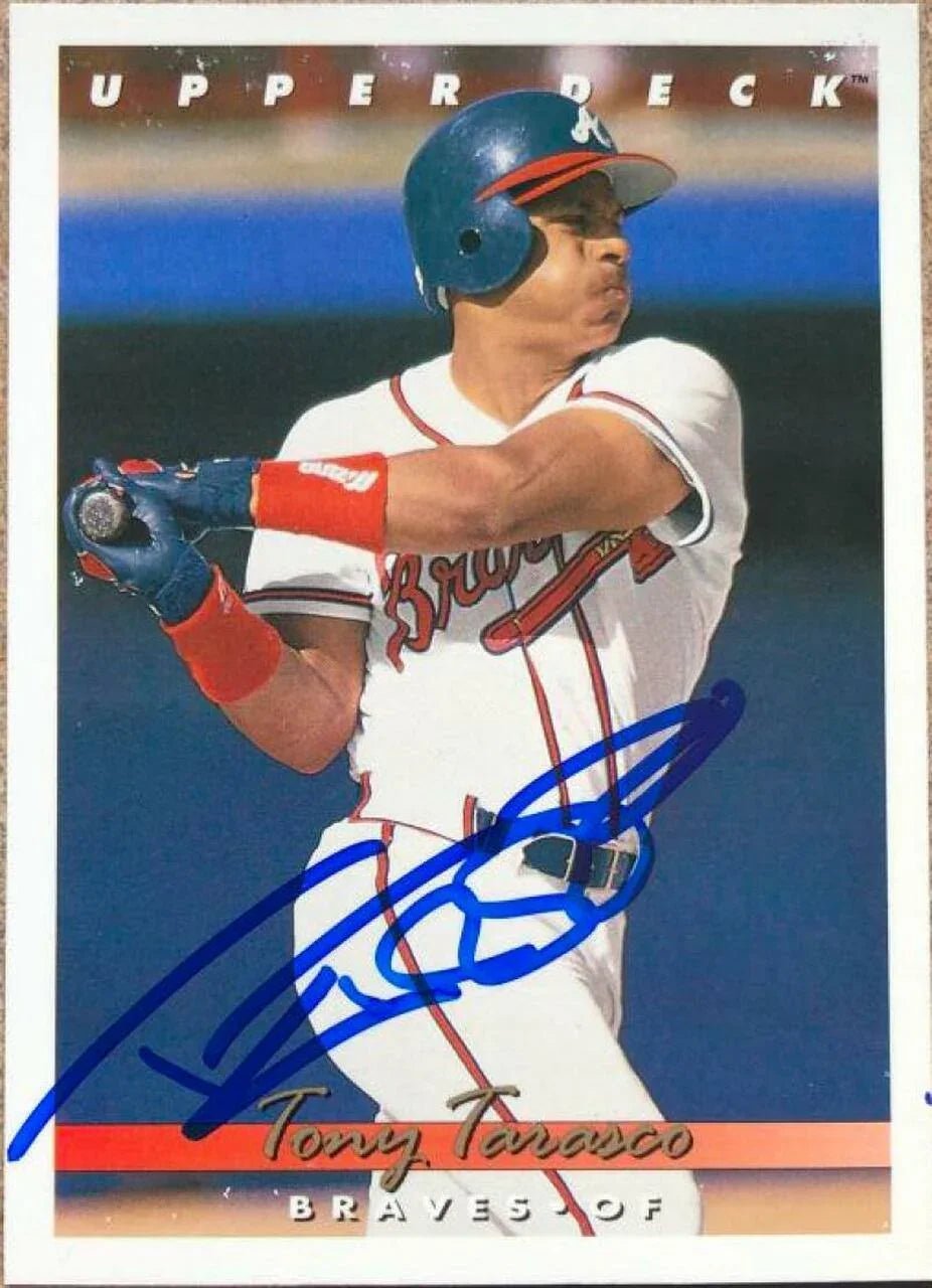 Tony Tarasco Signed 1993 Upper Deck Baseball Card - Atlanta Braves