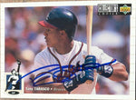 Tony Tarasco Signed 1994 Collector's Choice Baseball Card - Atlanta Braves - PastPros