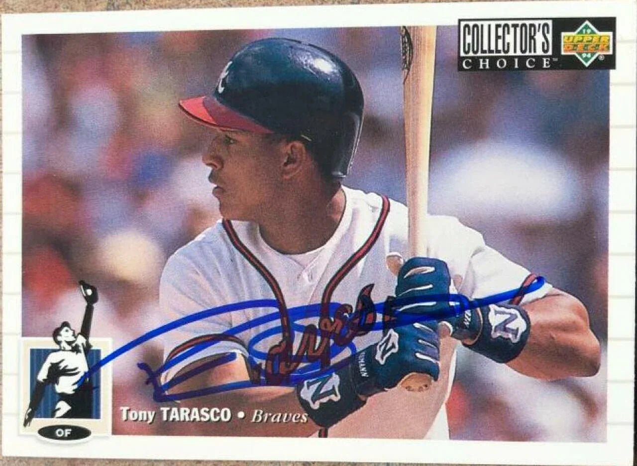 Tony Tarasco Signed 1994 Collector's Choice Baseball Card - Atlanta Braves