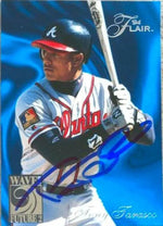Tony Tarasco Signed 1994 Flair Wave of the Future Baseball Card - Atlanta Braves