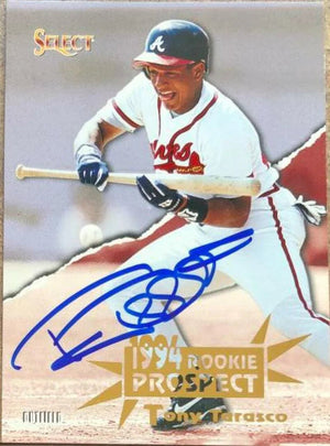 Tony Tarasco Signed 1994 Score Select Baseball Card - Atlanta Braves