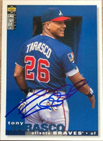 Tony Tarasco Signed 1995 Collector's Choice Baseball Card - Atlanta Braves