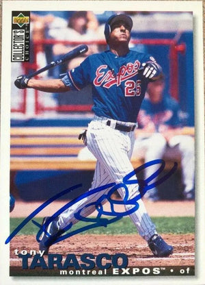 Tony Tarasco Signed 1995 Collector's Choice Baseball Card - Montreal Expos