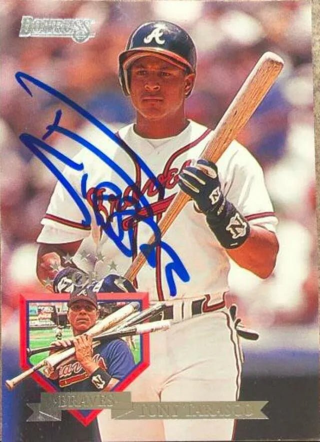 Tony Tarasco Signed 1995 Donruss Baseball Card - Atlanta Braves