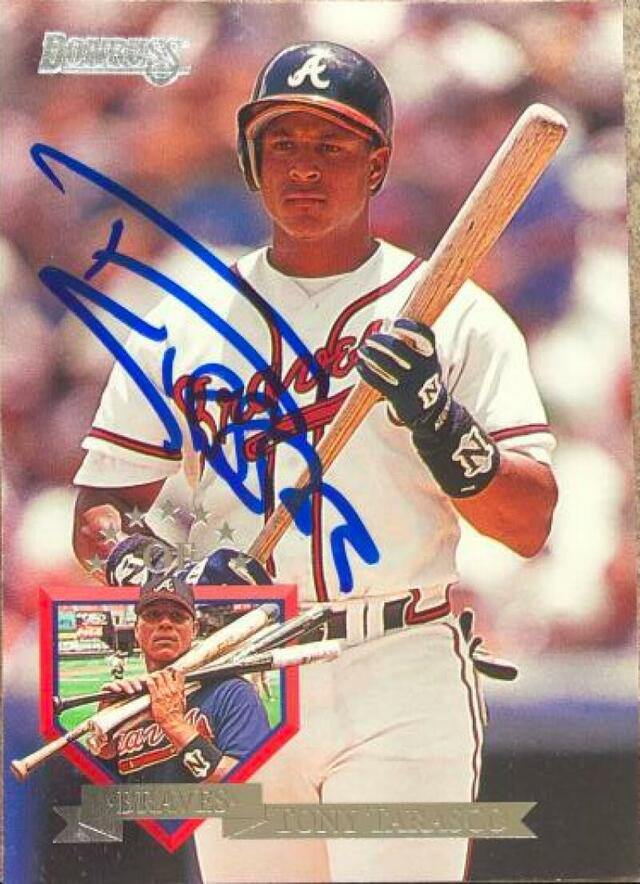 Tony Tarasco Signed 1995 Donruss Baseball Card - Atlanta Braves - PastPros