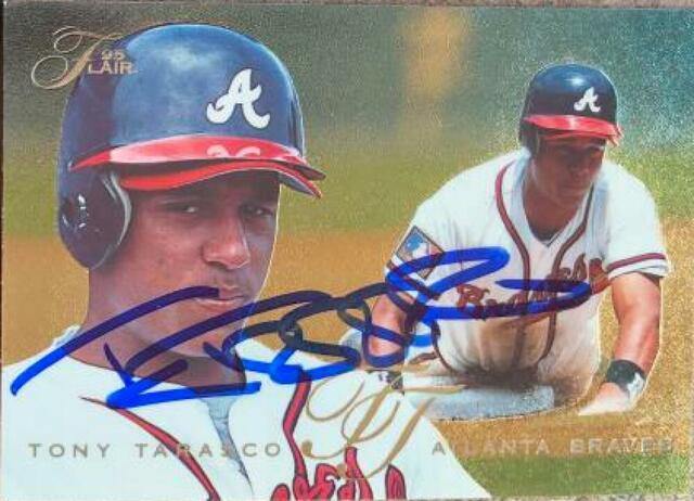 Tony Tarasco Signed 1995 Flair Baseball Card - Atlanta Braves - PastPros