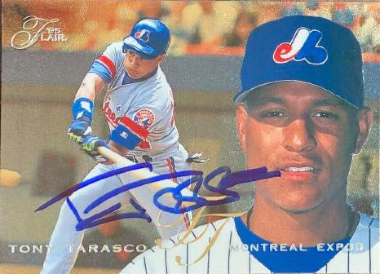 Tony Tarasco Signed 1995 Flair Baseball Card - Montreal Expos