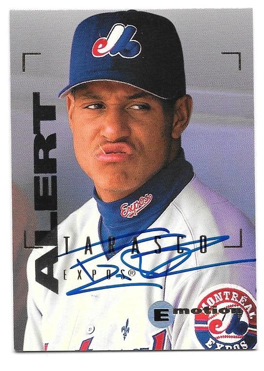 Tony Tarasco Signed 1995 Fleer Skybox Emotion Baseball Card - Montreal Expos - PastPros