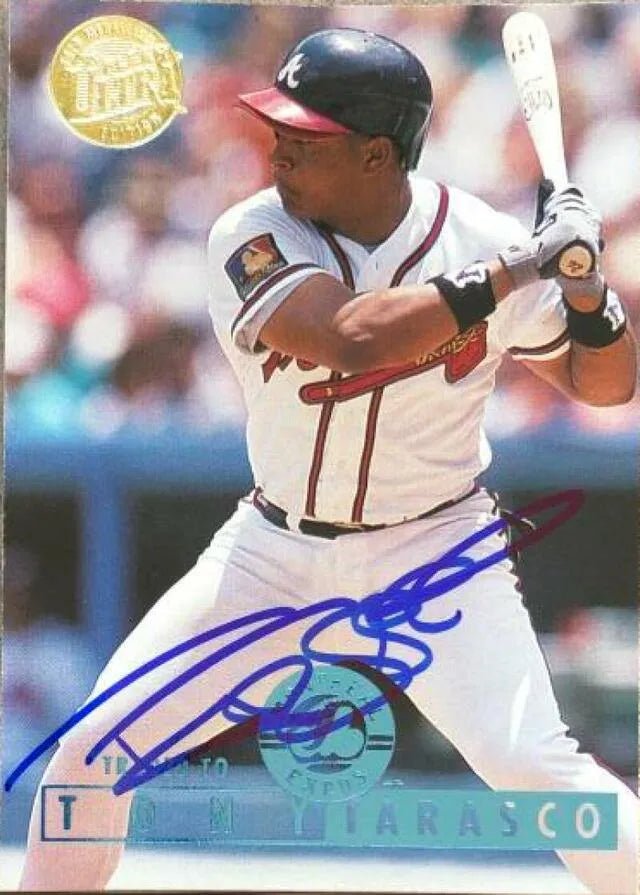 Tony Tarasco Signed 1995 Fleer Ultra Gold Medallion Baseball Card - Atlanta Braves