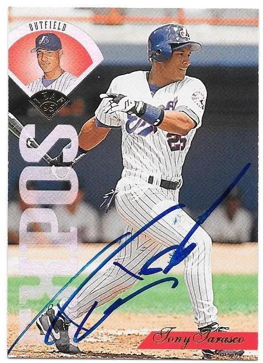 Tony Tarasco Signed 1995 Leaf Baseball Card - Atlanta Braves