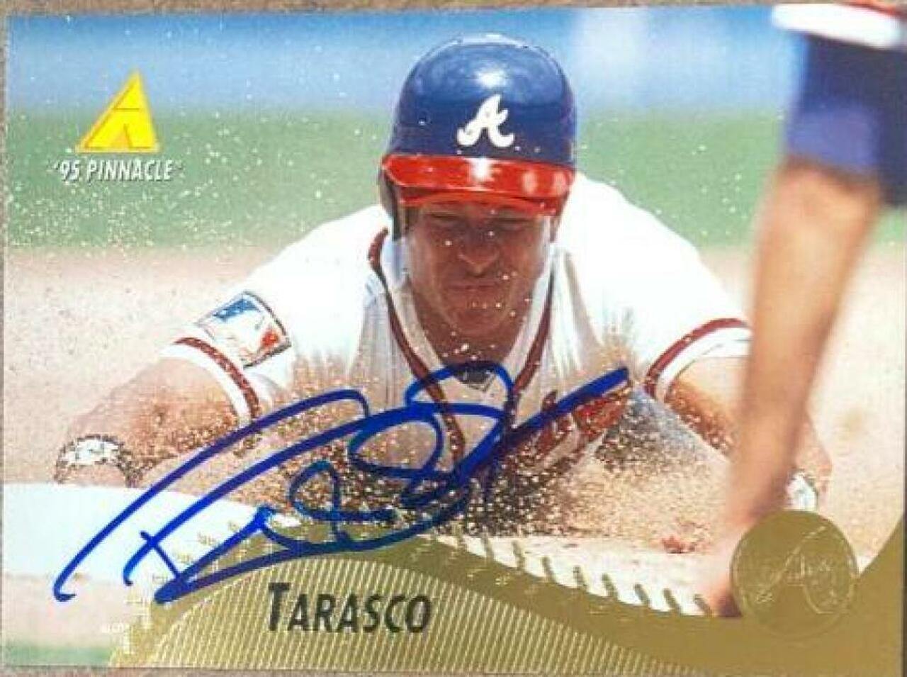 Tony Tarasco Signed 1995 Pinnacle Baseball Card - Atlanta Braves - PastPros