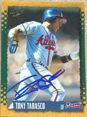 Tony Tarasco Signed 1995 Score Gold Rush Baseball Card - Atlanta Braves - PastPros