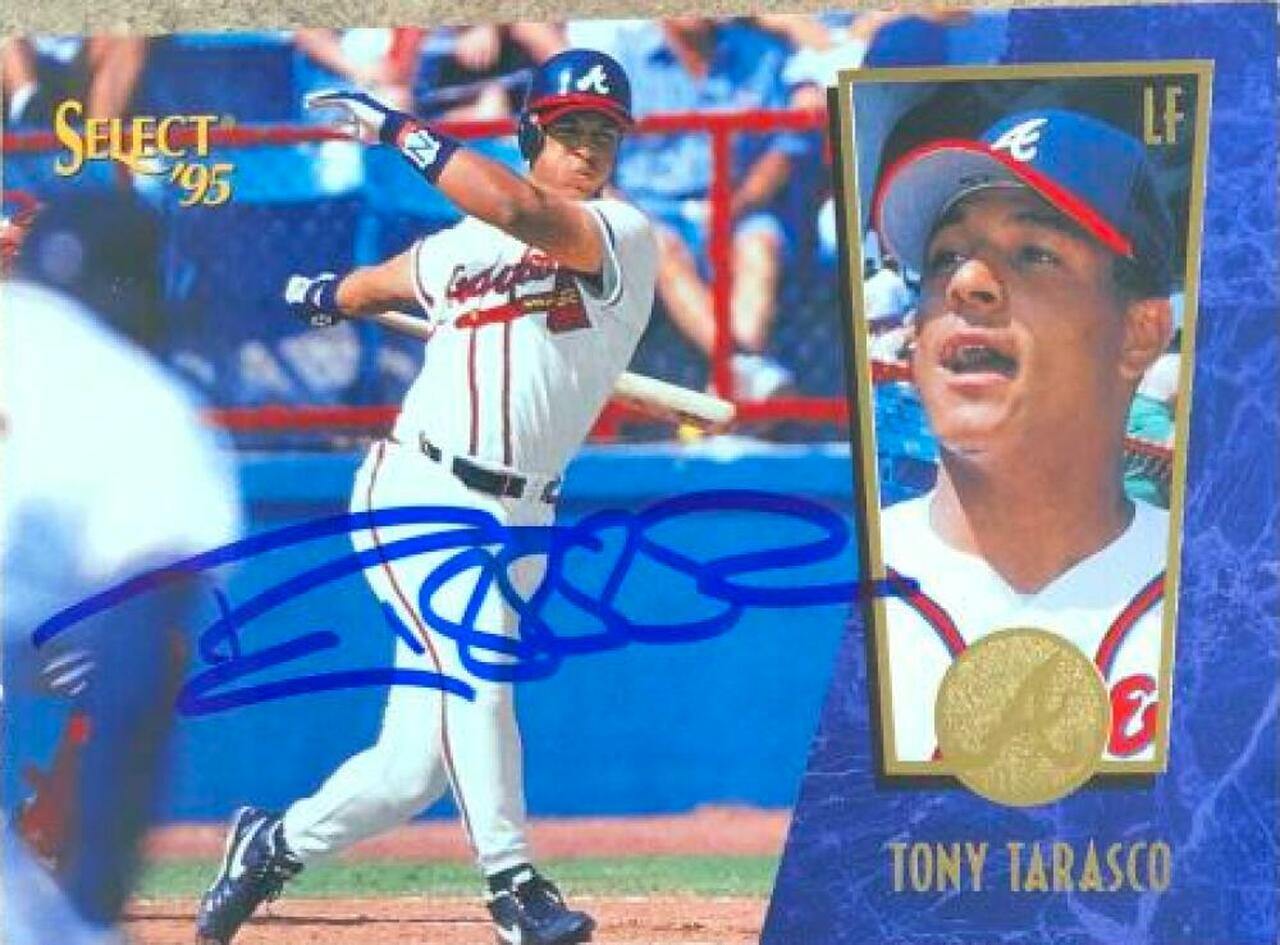 Tony Tarasco Signed 1995 Score Select Baseball Card - Atlanta Braves - PastPros