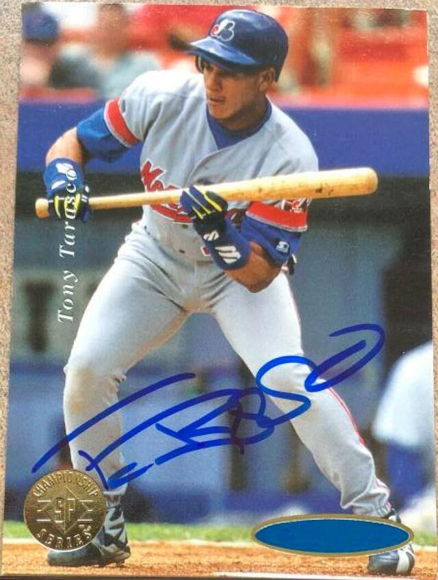 Tony Tarasco Signed 1995 SP Championship Baseball Card - Montreal Expos - PastPros