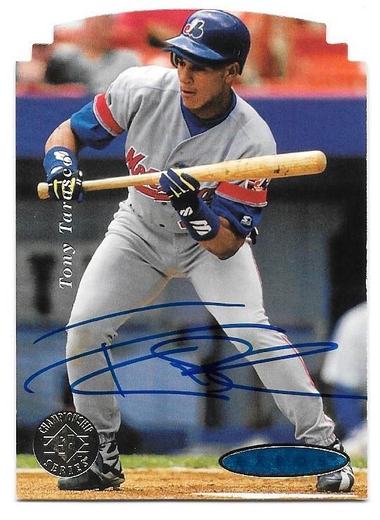 Tony Tarasco Signed 1995 SP Championship Die Cut Baseball Card - Montreal Expos - PastPros